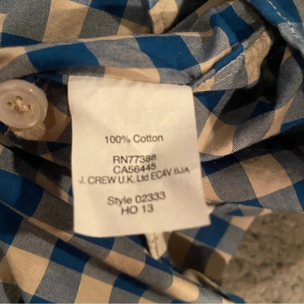 J Crew Plaid X Large Tall Shirt